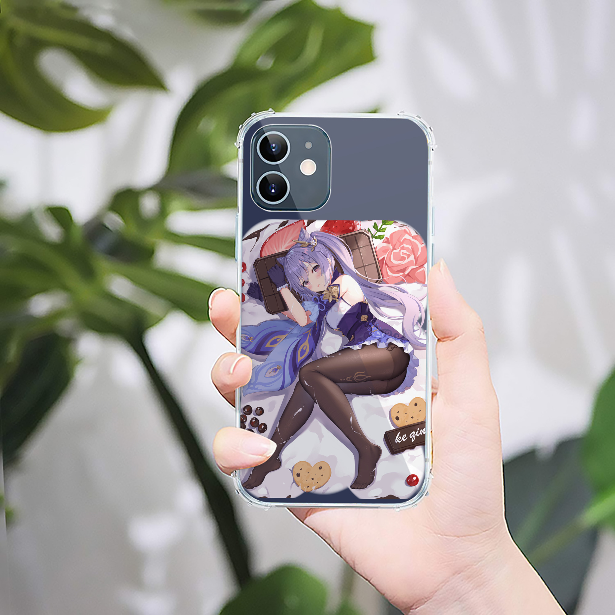 げんし神 刻晴 こくせい genshin Kokusei 【iPhone 12シリーズ対応】透明スマホケース（クリアソフトケース）